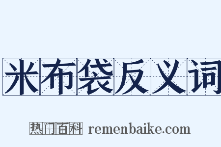 米布袋反义词是什么意思的图片